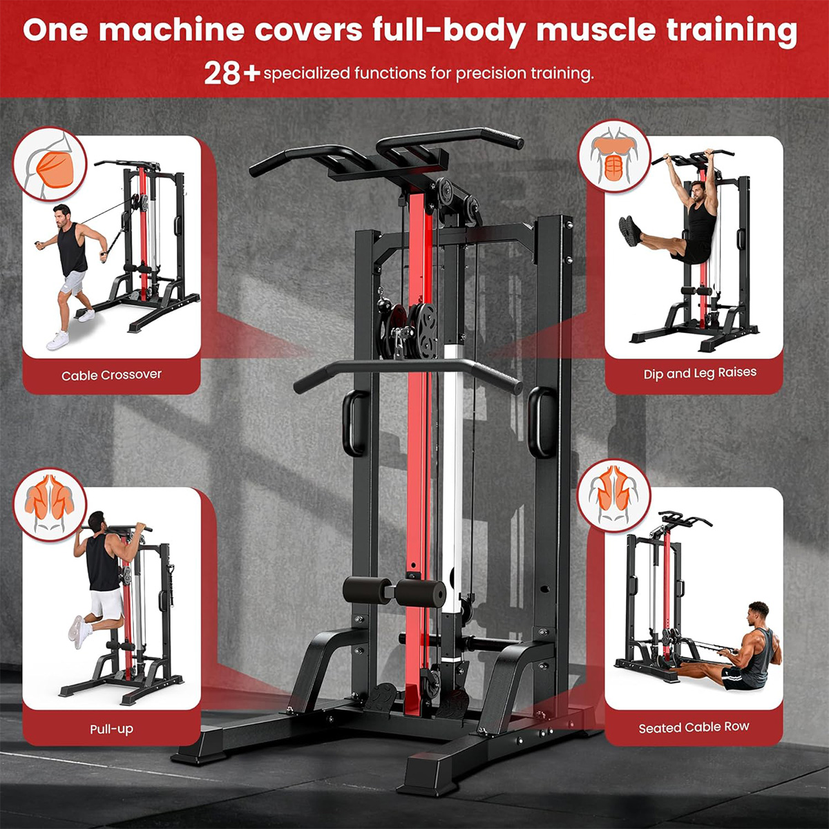 Machine de musculation Pooboo  - All In One Gym Home Equipment avis et prix