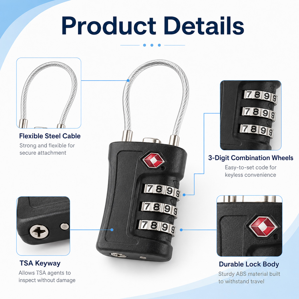 Cadenas à câble à combinaison  - Home Gym Portable avis et prix