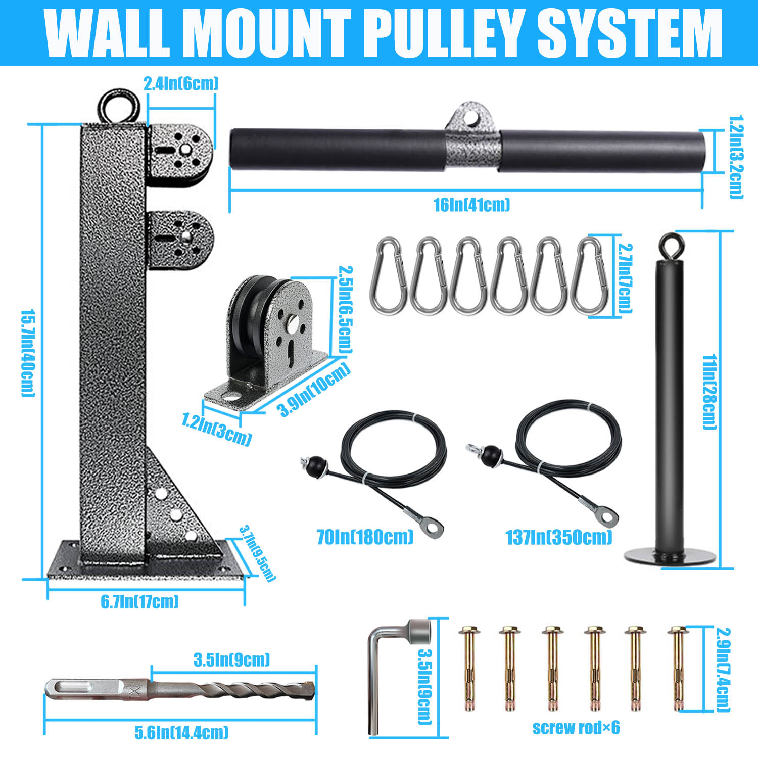 Système de poulie mural de Fit - Lat Pulldown Cable avis et prix