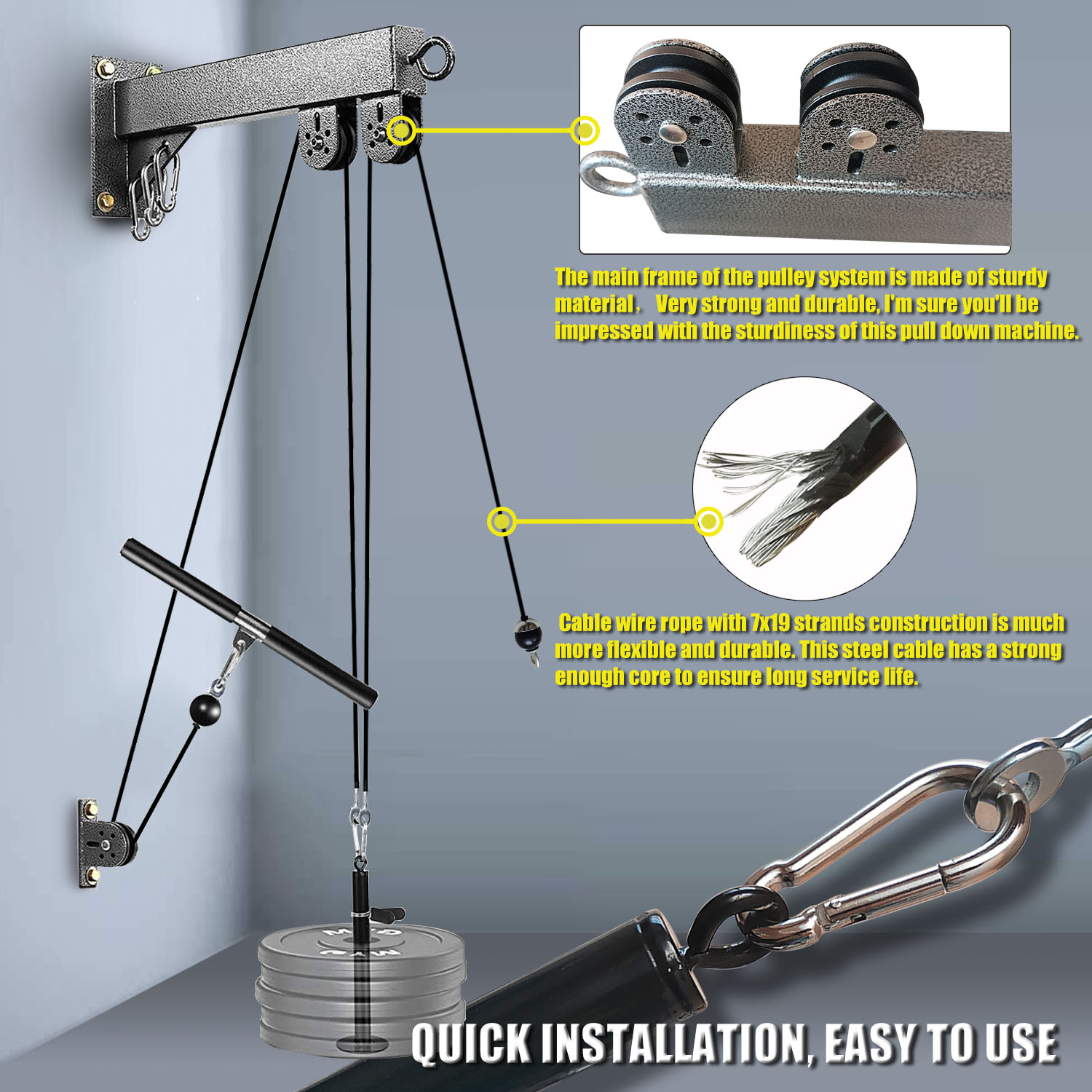 Système de poulie mural de Fit - Lat Pulldown Cable avis et prix